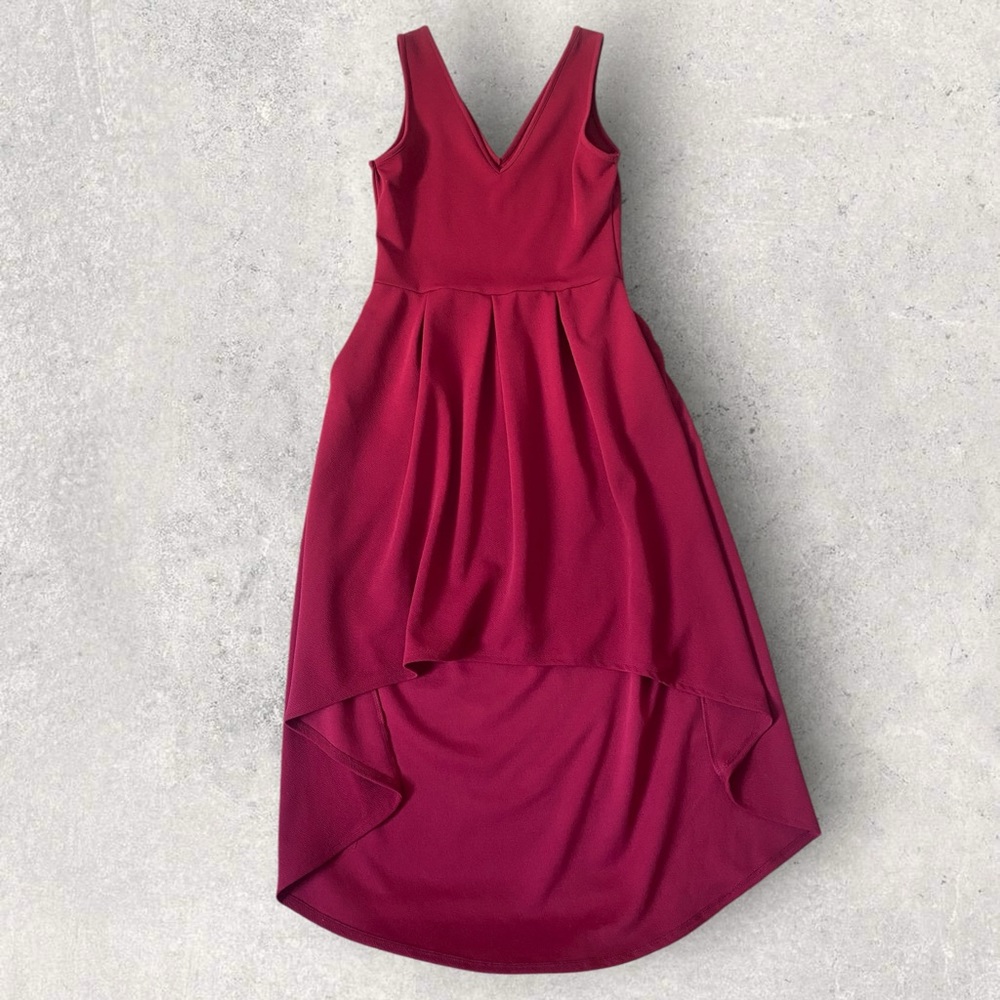 Women's 24Seven Red‎ Dress With A High Low Hemline - Size Medium
